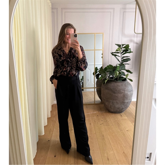 Karmamia Sophia Bluse, Melange Noir